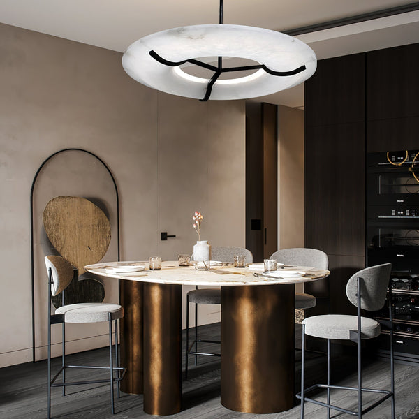 Eldorora Brass Alabaster Chandelier