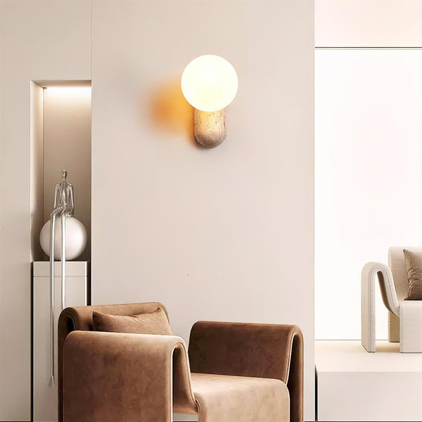 Tavelaria Wall Lamp Travertine Organic Serenity