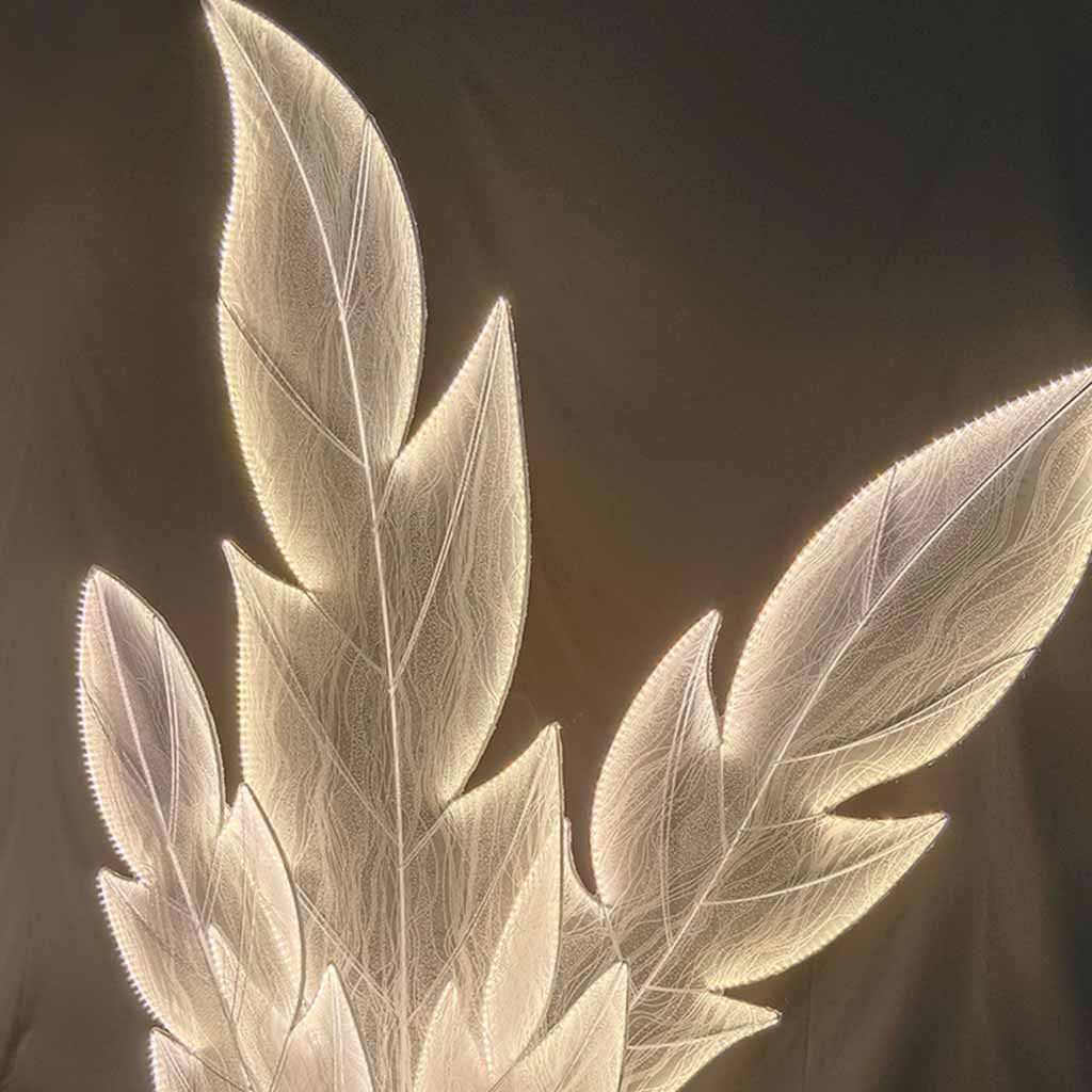 LED Floor Lamp Cloth Maple Leaves for Wedding, Two Pieces