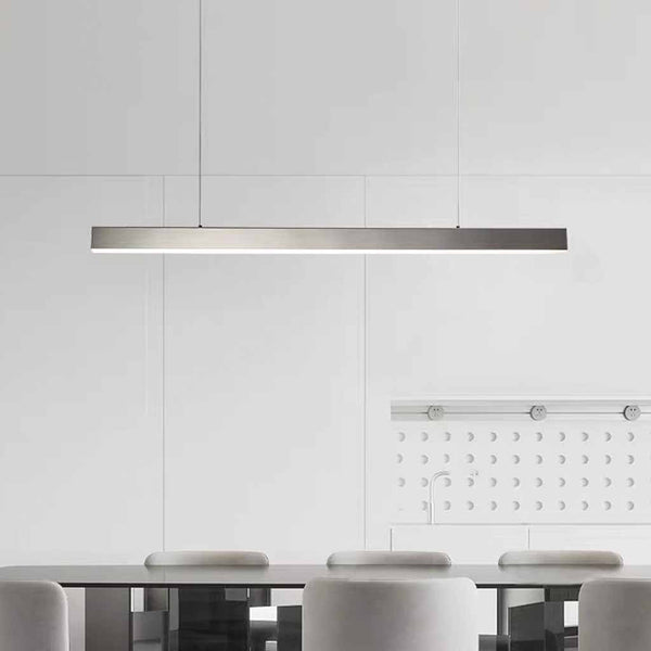 LED Linear Pendant Light Modern Simple, Silver