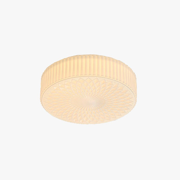Valentina Modern Cream LED Flush Mount Ceiling Light Glass Study Bedroom