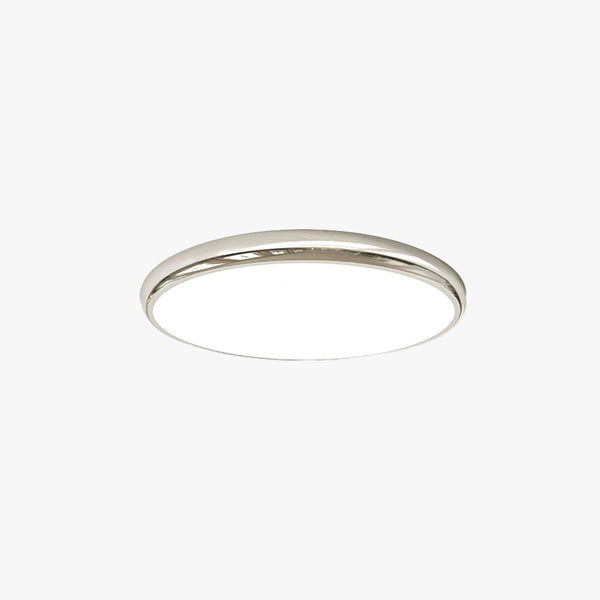 Muto Retro Circle Flush Mount Ceiling Light White Metal Bedroom