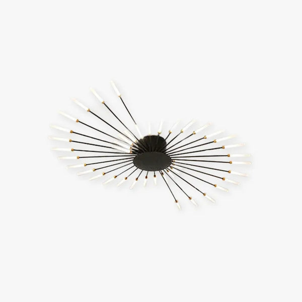 Wesley Flush-Mount Ceiling Light Fireworks, Black/Gold
