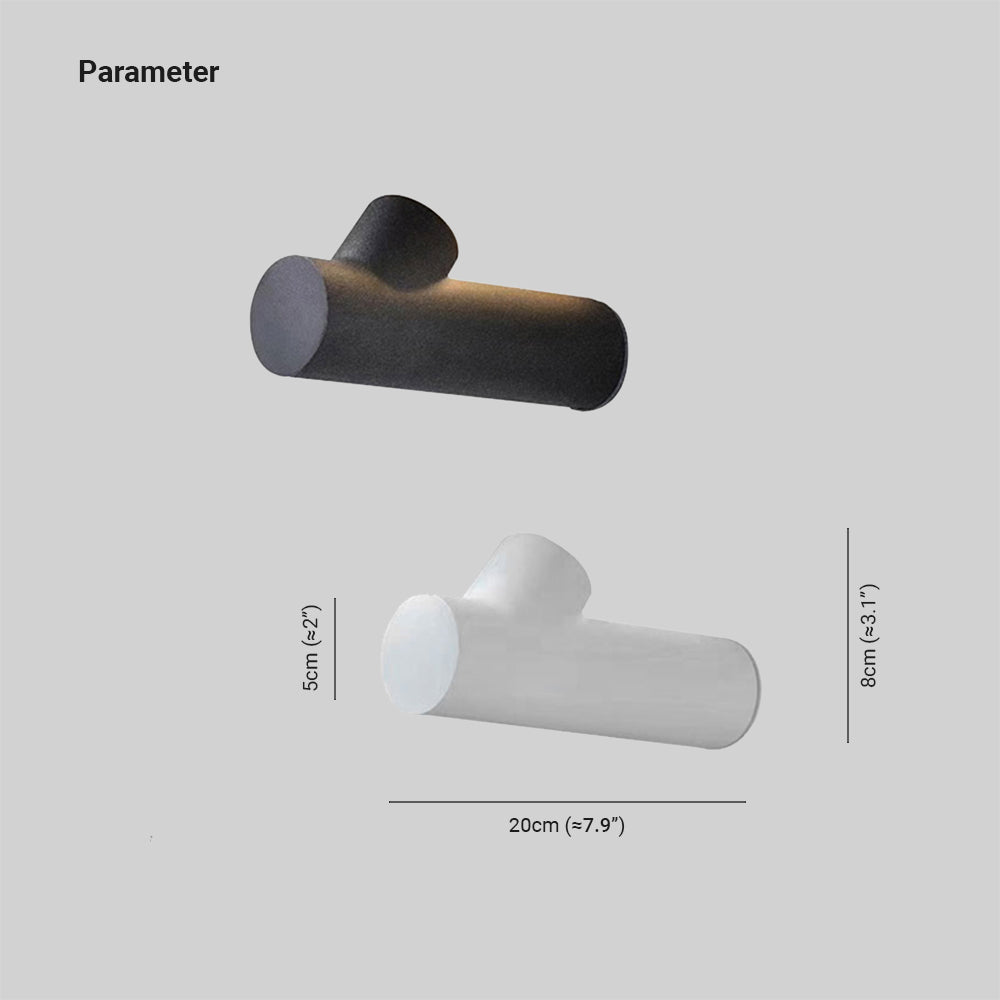 Ray Modern Waterproof Outdoor Wall Lighting, White & Black