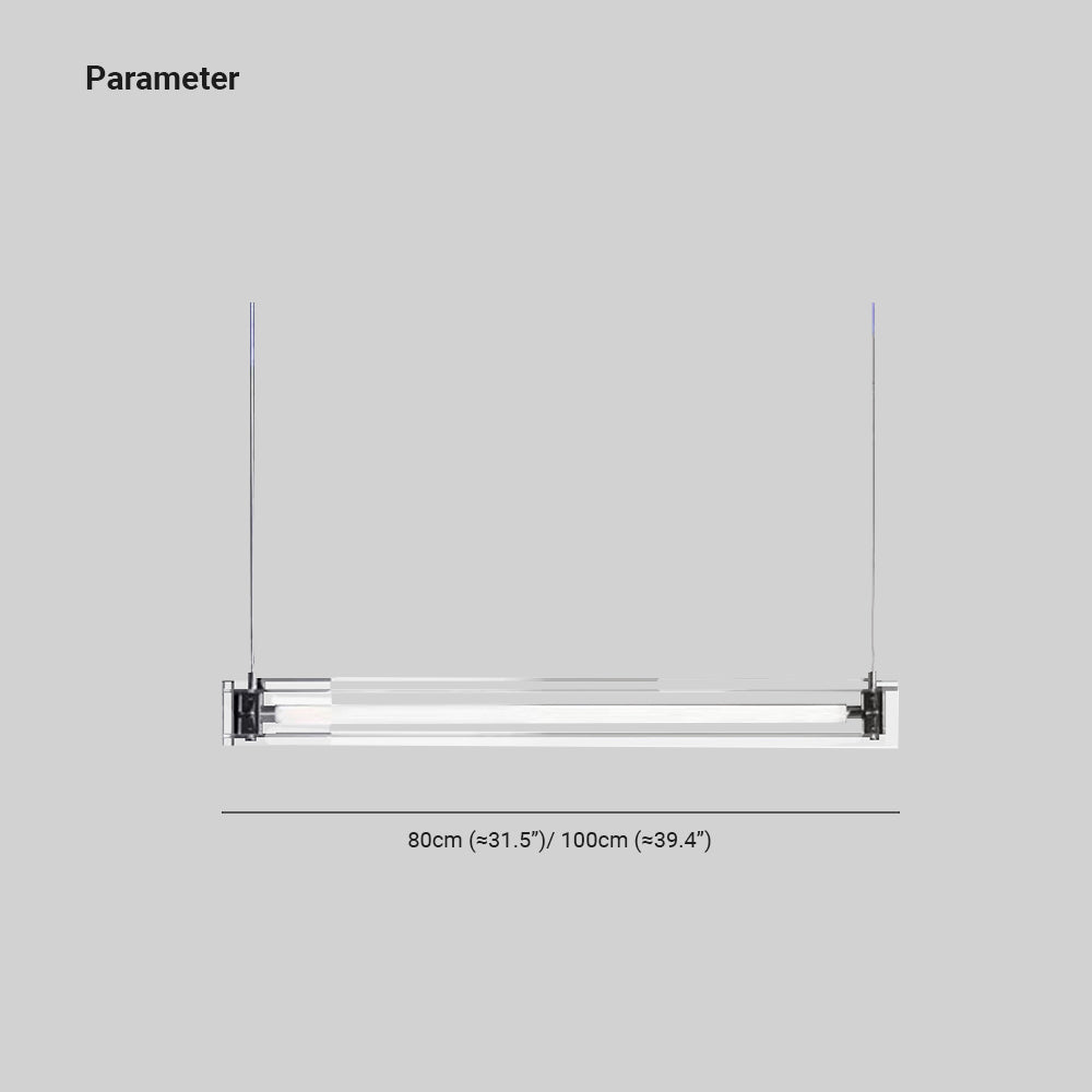 Arisha Minimalist Linear Metal Pendant Light,White