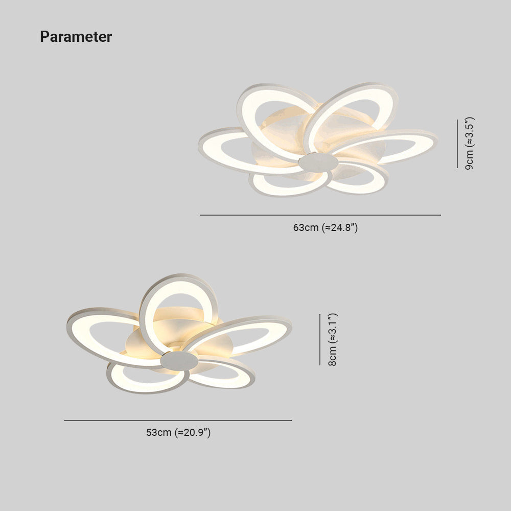 Arisha Flower Shape Ceiling Light White , 2 Style