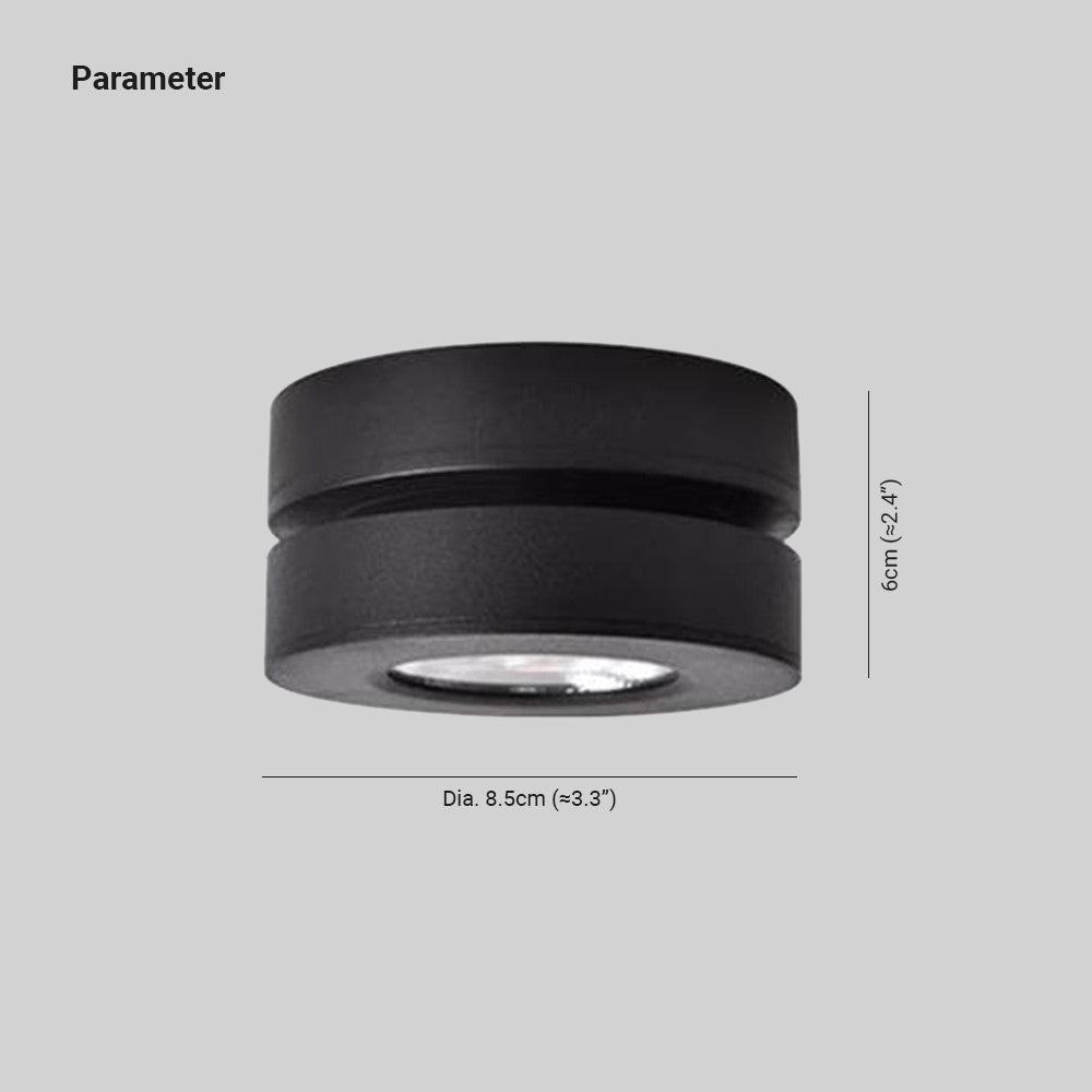 Arisha Modern Ceiling lighting Round, Novak Flush Mount, White/Black, Kitchen