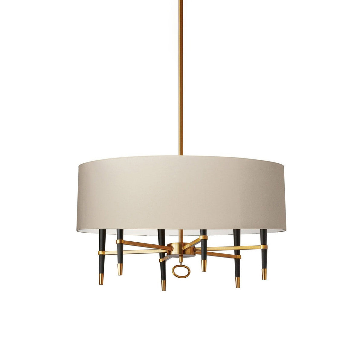Veshaa Elegance Vintage Brass Fabric Chandelier