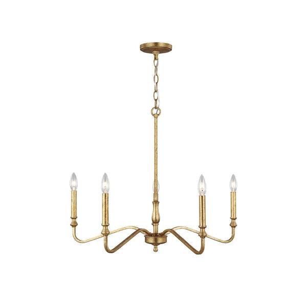 Ulsilus Vintage Industrial Brass Chandelier