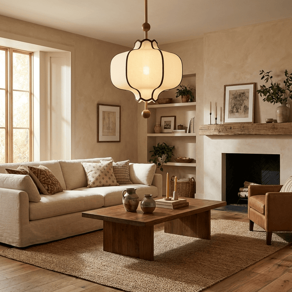 Lantern Fabric Pendant Light
