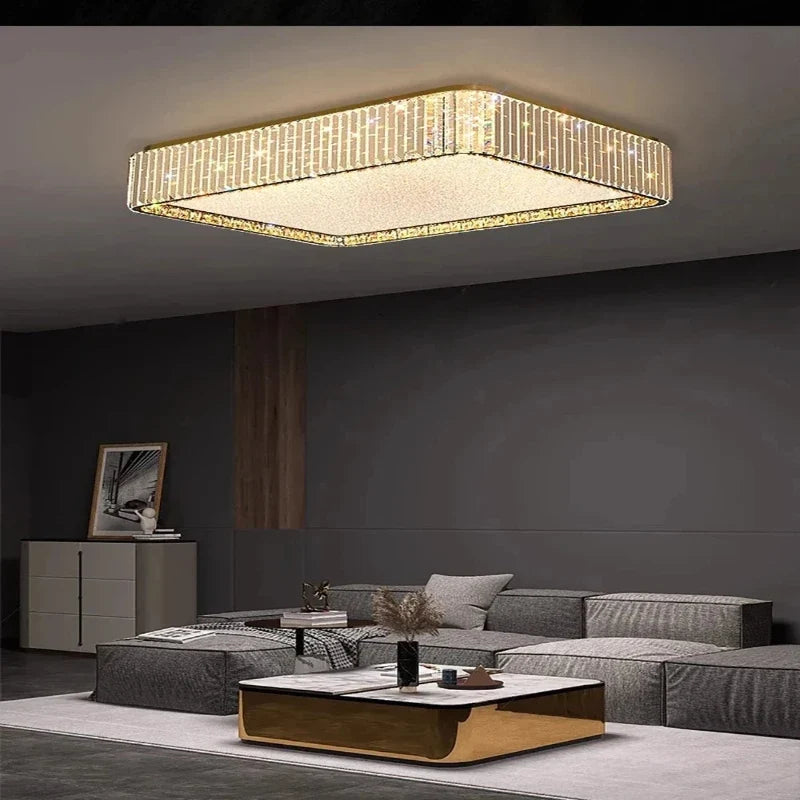 Lark Crystal Flush Mount Chandelier