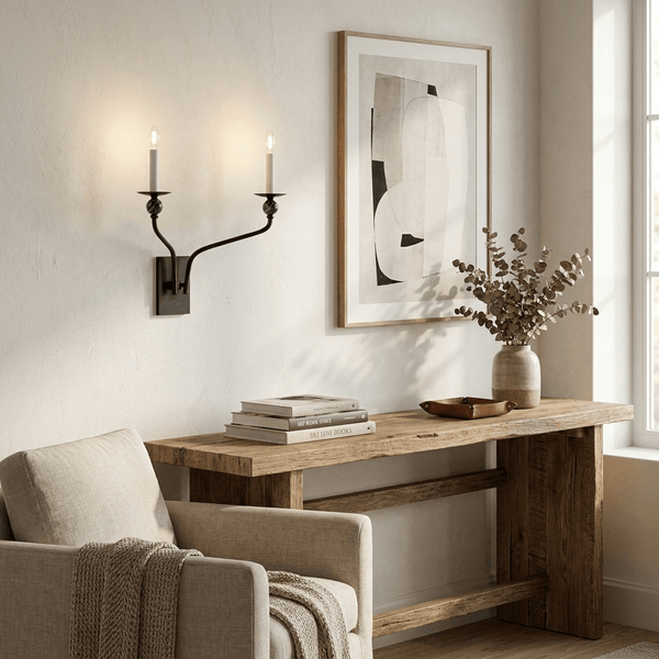 Laurel Branching Brass Sconce
