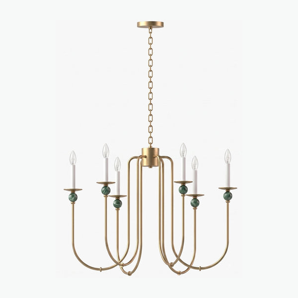 Laurel Trailing Brass Chandelier