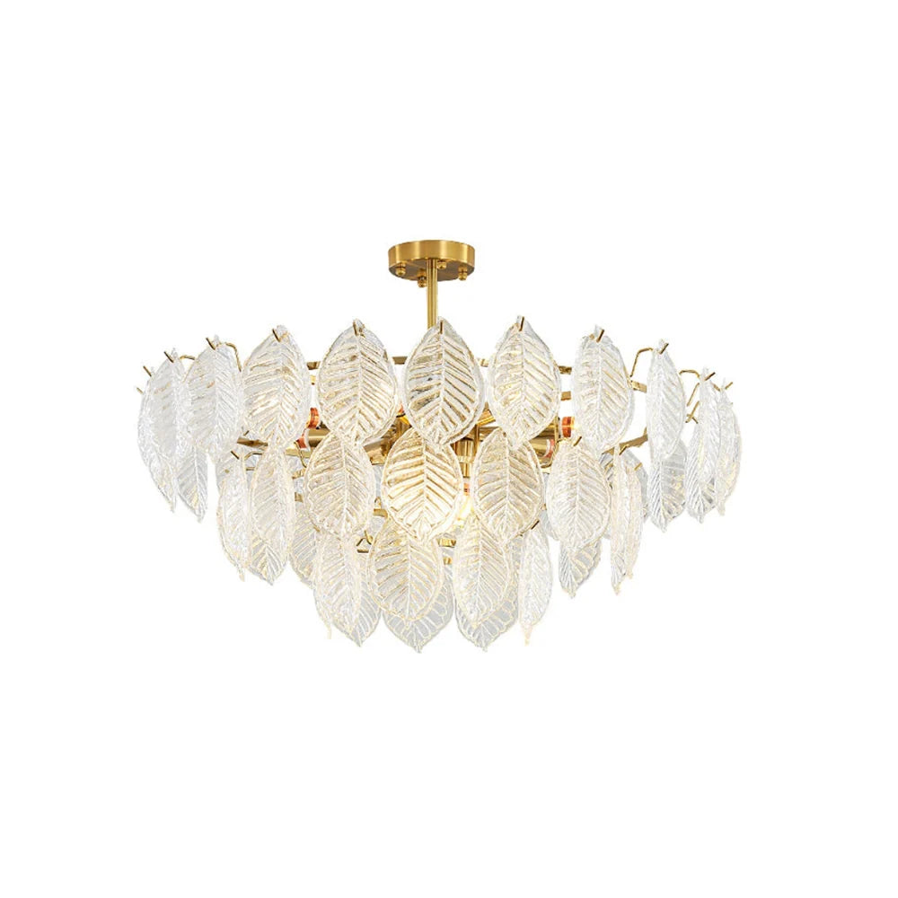 Leaf Shape Glass Modern Chandelier