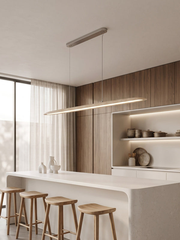 Ledge Travertine Linear Pendant Lamp