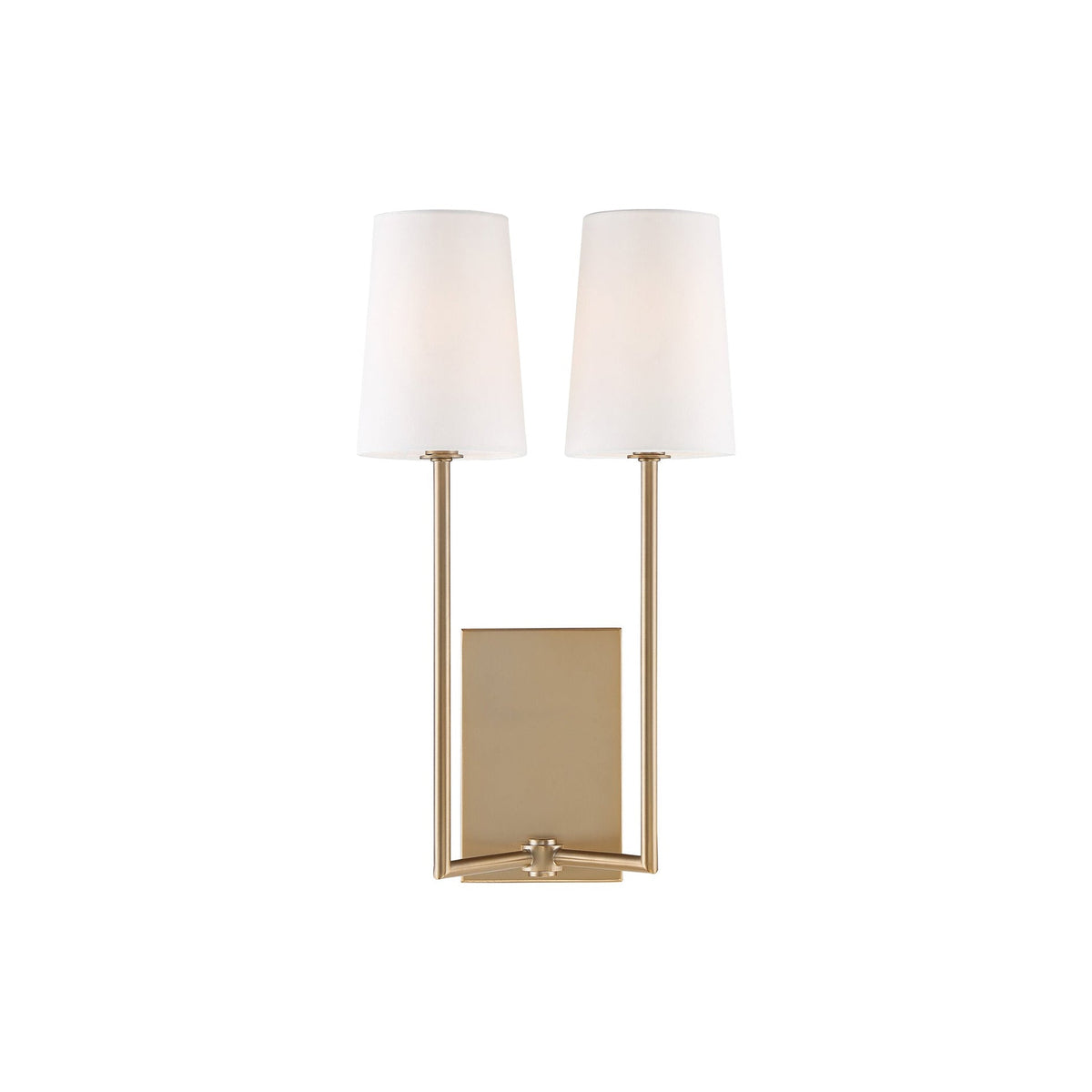 Sytheir Vintage Art Brass Fabric Wall Lamp