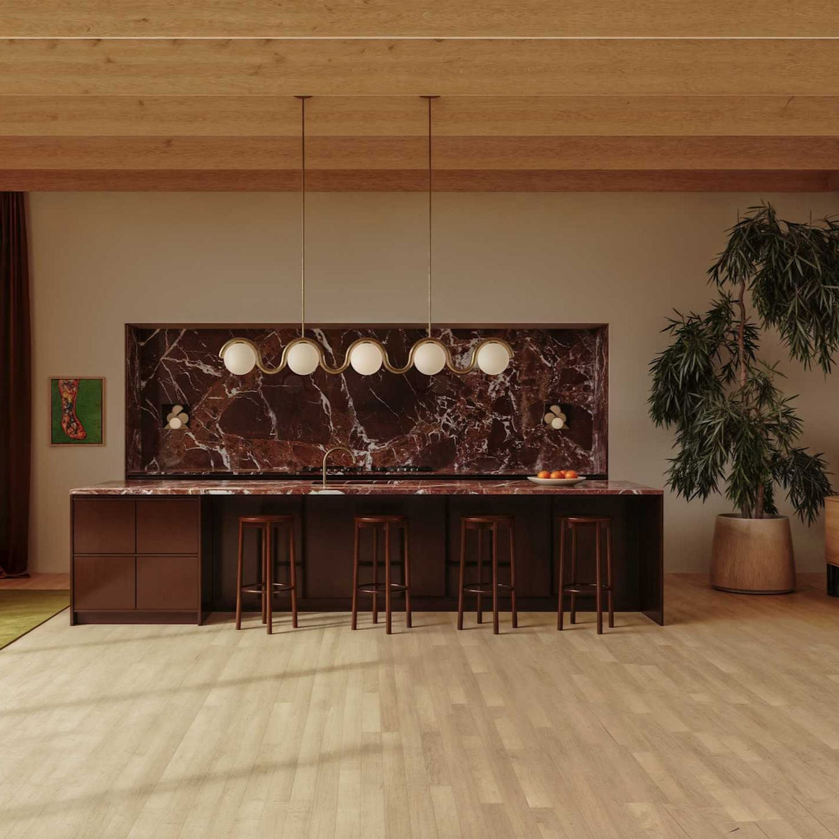 Citheis Linear Glass Chandelier