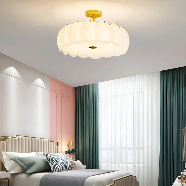 Light Luxury Round Glass Ceiling Lamp