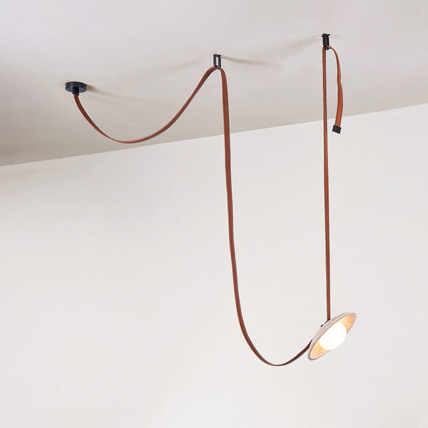 Olnoran Rail Leather Travertine Pendant Lamp
