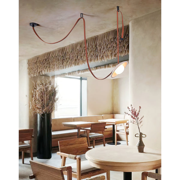 Olnoran Rail Leather Travertine Pendant Lamp