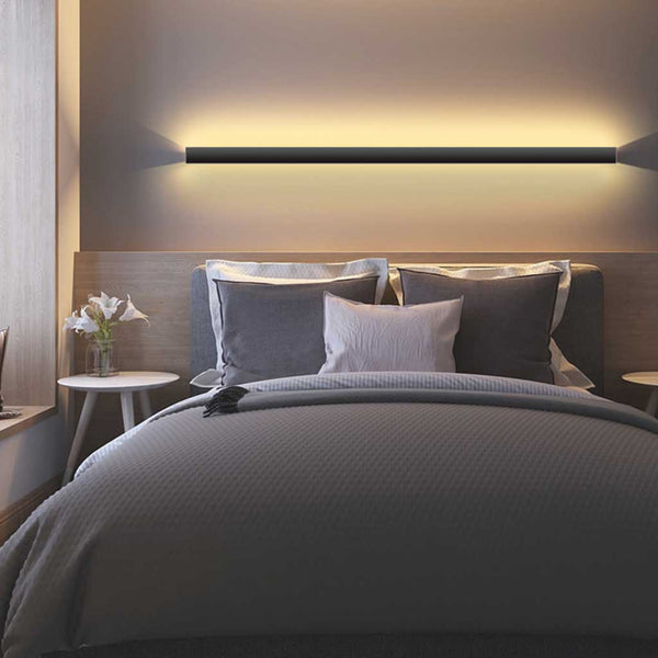 Wall Lamp Light Bar Minimalist Aluminum Linear LED, Black/White