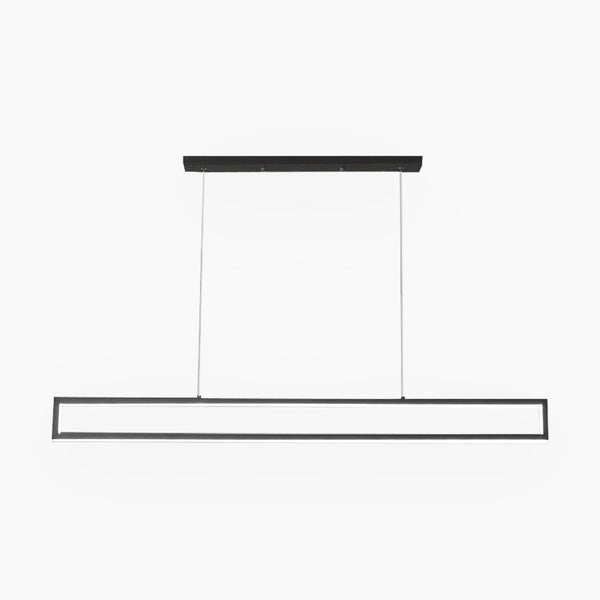 Pendant Light LED Modern Minimalist Linear Rectangle, Black