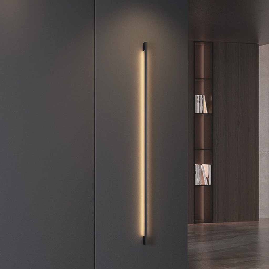 Linear LED Wall Light Indoor Minimalist Slim, Black