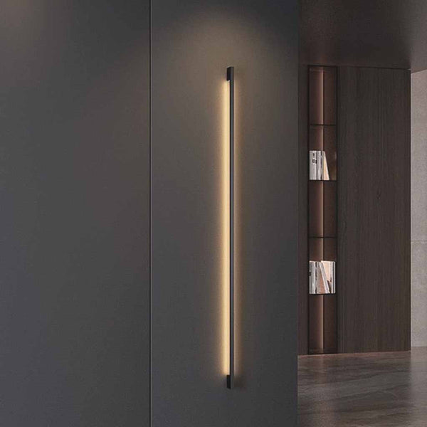 Linear LED Wall Light Indoor Minimalist Slim, Black