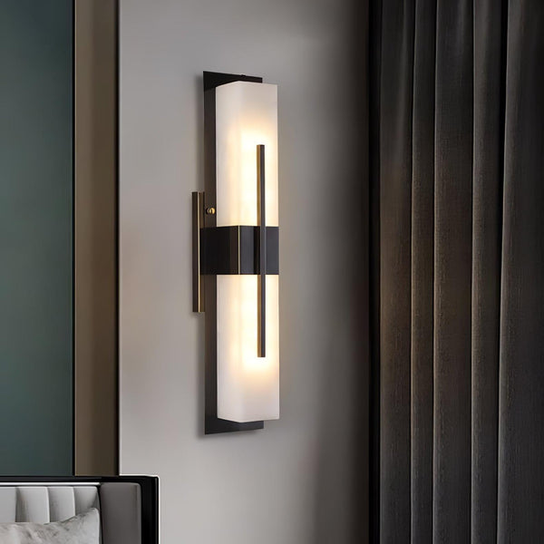 Linear Alabaster Outdoor Wall Light