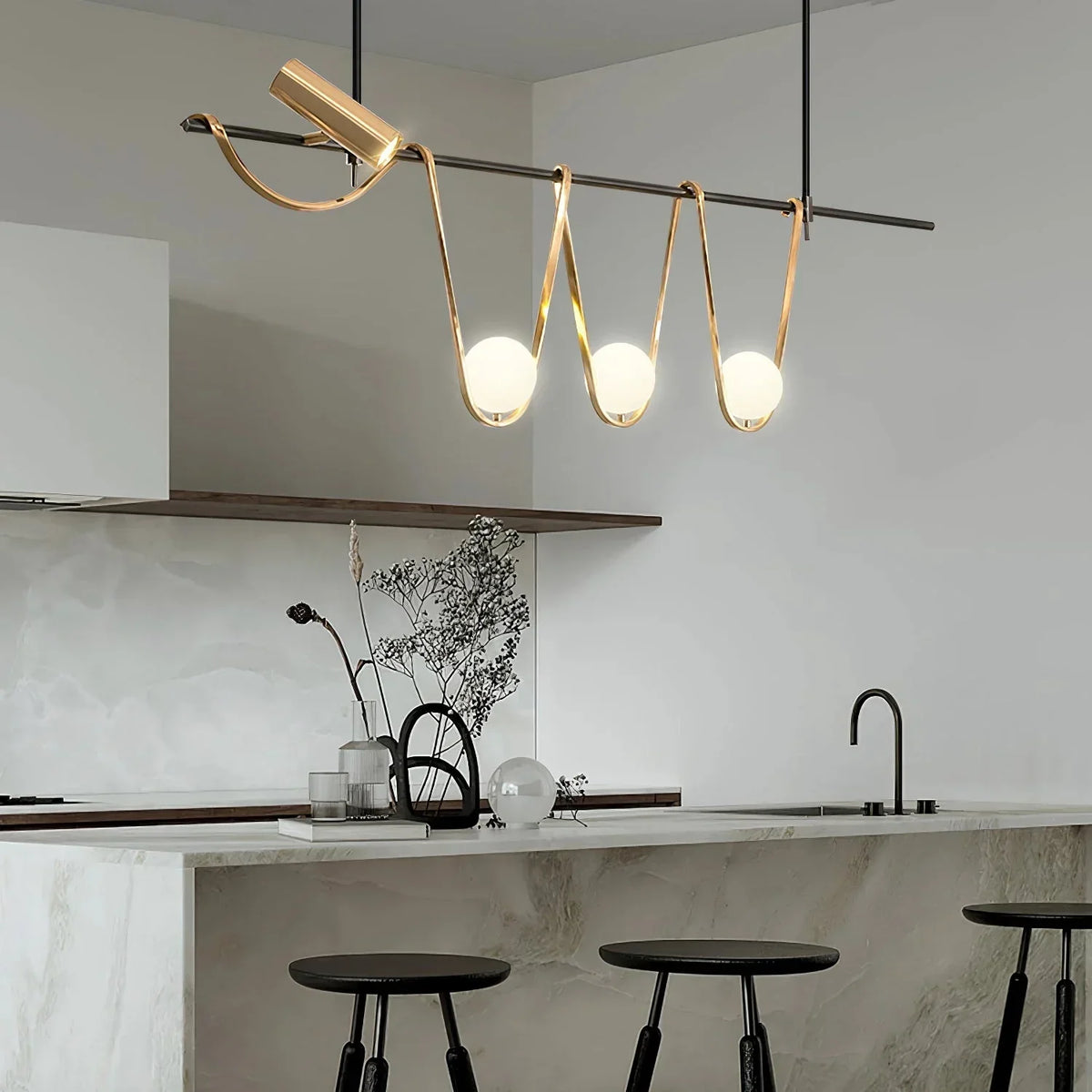 Linear Island Chandelier