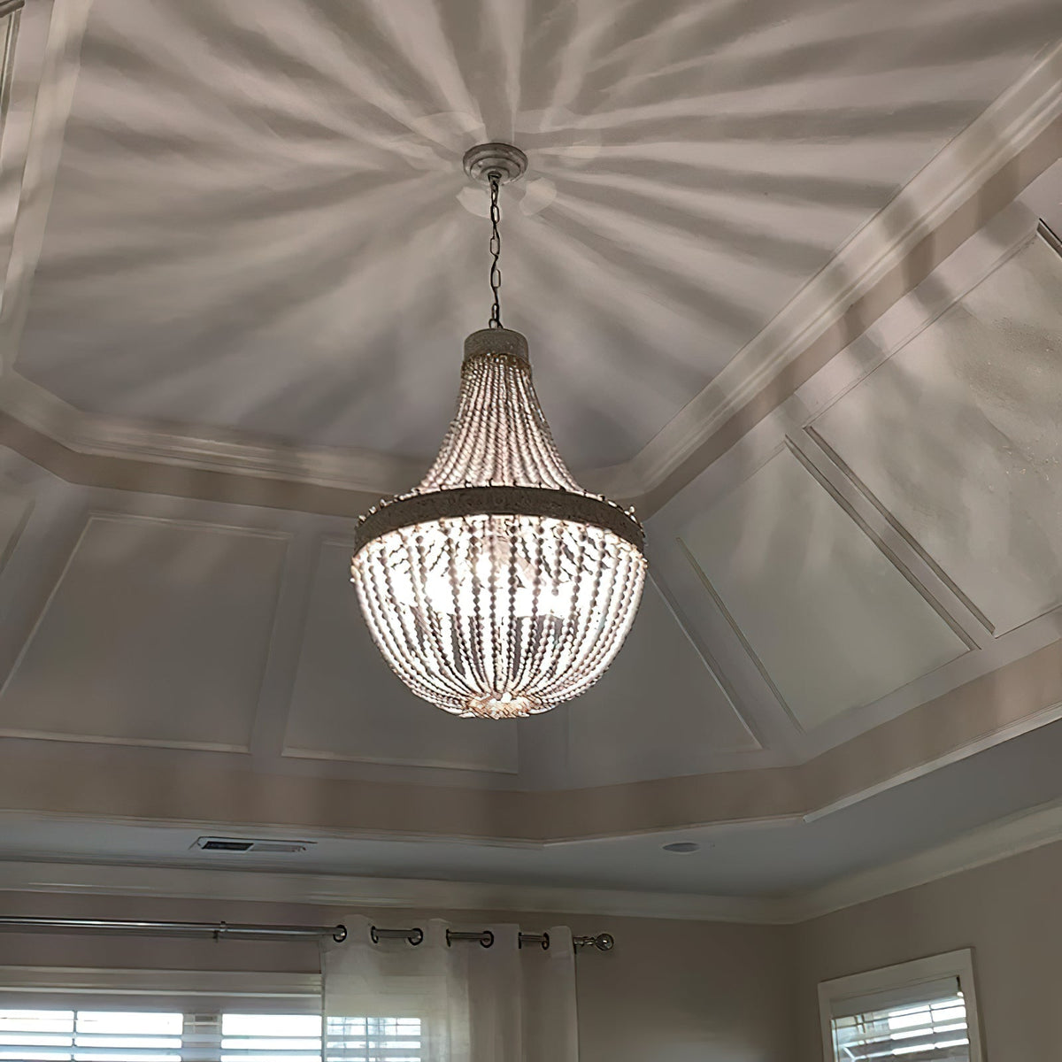 Ulvararis Postmodern Luxury Beaded Wooden Chandelier