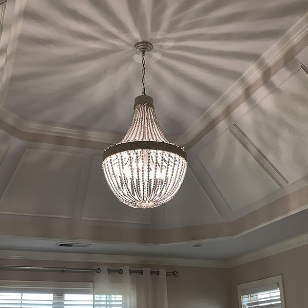 Ulvararis Postmodern Luxury Beaded Wooden Chandelier