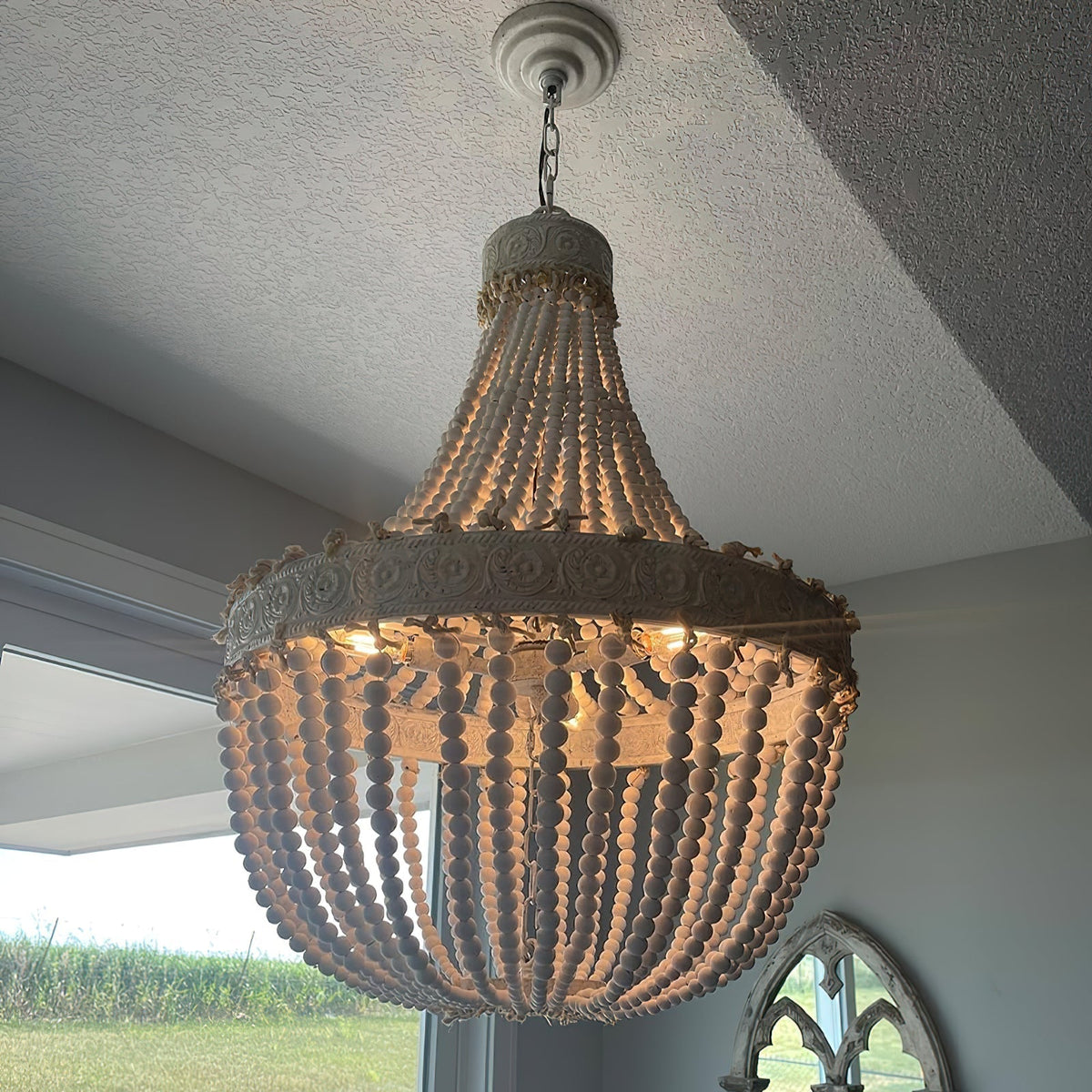 Ulvararis Postmodern Luxury Beaded Wooden Chandelier