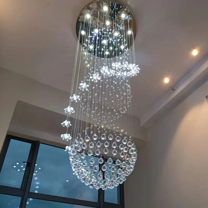 Lonas Large Foyer Crystal Chandelier