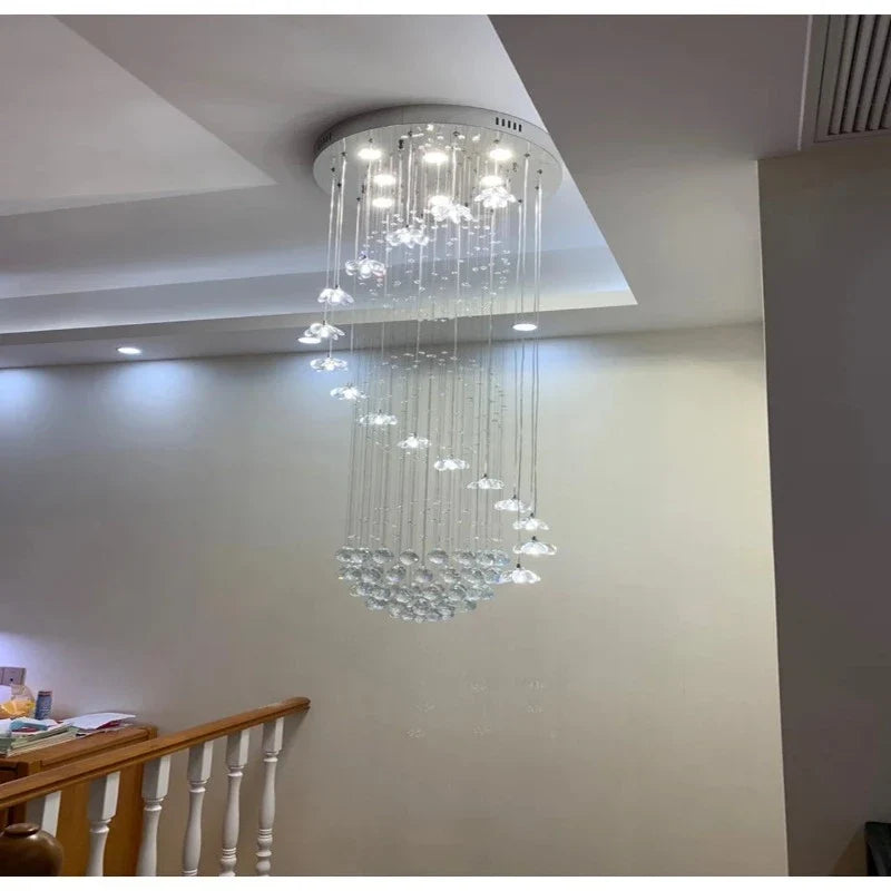 Lonas Large Foyer Crystal Chandelier