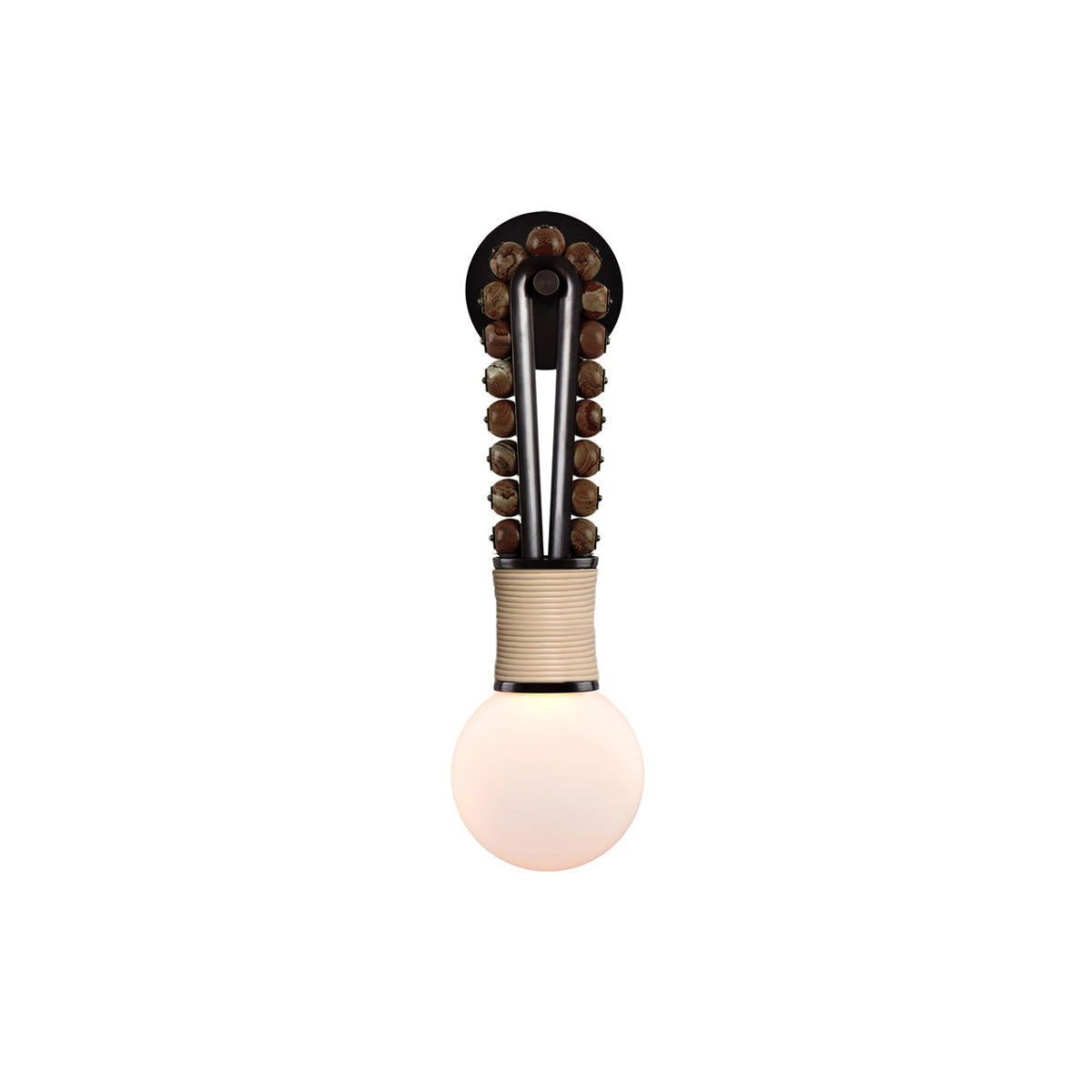 Sytala Art Walnut Glass Wall Lamp
