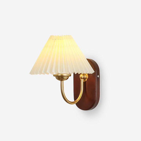 Teriiraine Vintage Pleated Shade Wall Lamp