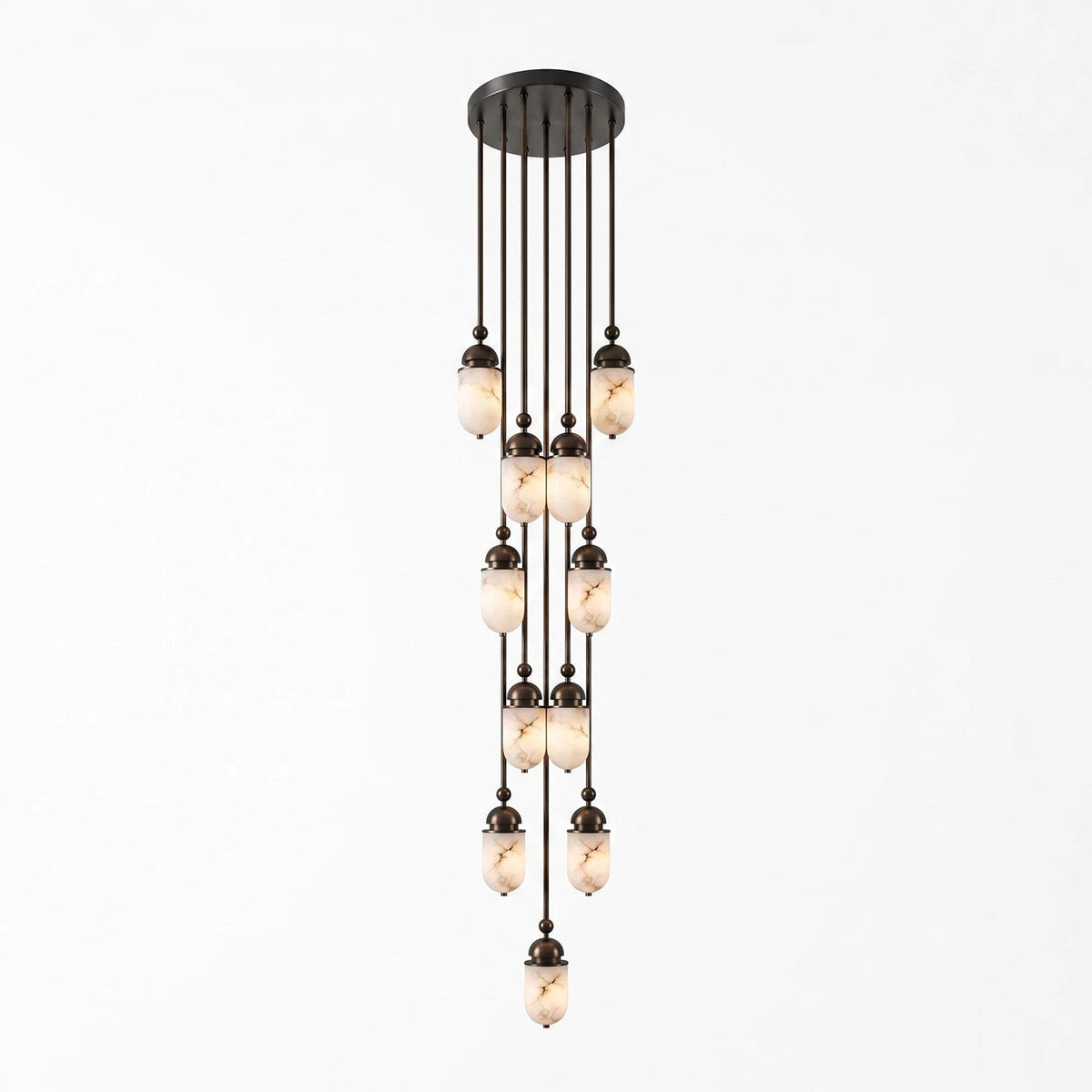 Lozenge Alabaster Rod Pendant Lamp