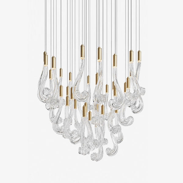 Lucerna LED Glass Flame Chandelier