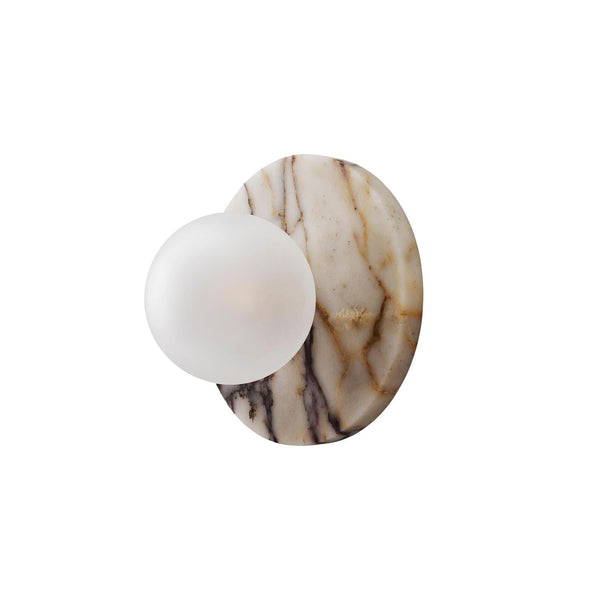 Arthaen Marble Travertine Flushmount Sconce Wall Lamp