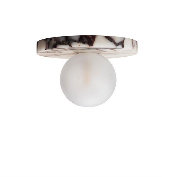 Arthaen Marble Travertine Flushmount Sconce Wall Lamp