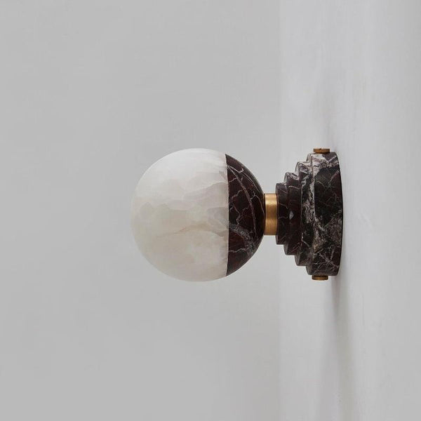 Nythee Brass Marble Wall Lamp