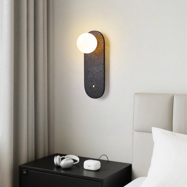 Black Travertine Hearth Sconce