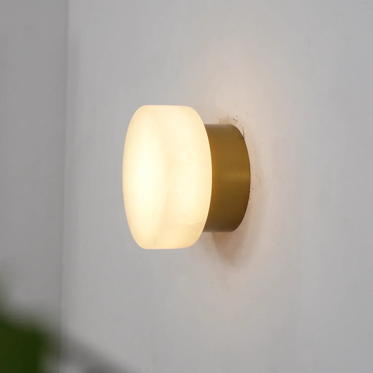 Cylindrical Alabaster Wall Light