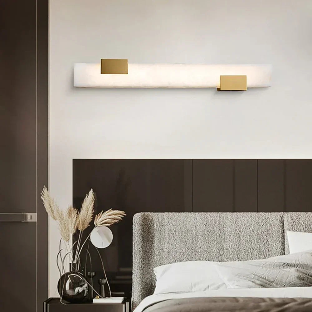 Wall Sconce Lamp Modern Sleek Aluminum Long Oval LED, Black / Gold