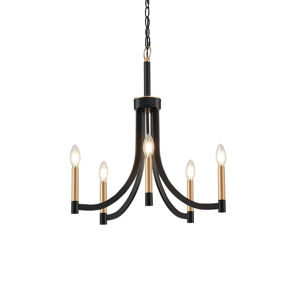 Ceshaora Vintage Industrial Brass Chandelier