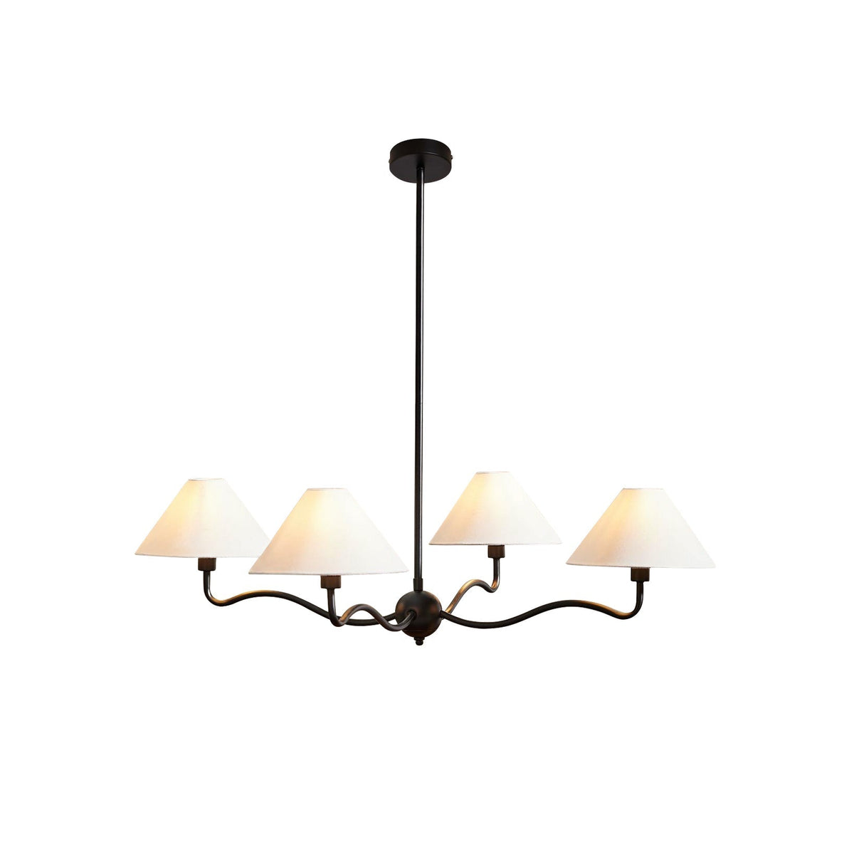 Ovene Vintage Industrial Fabric Chandelier