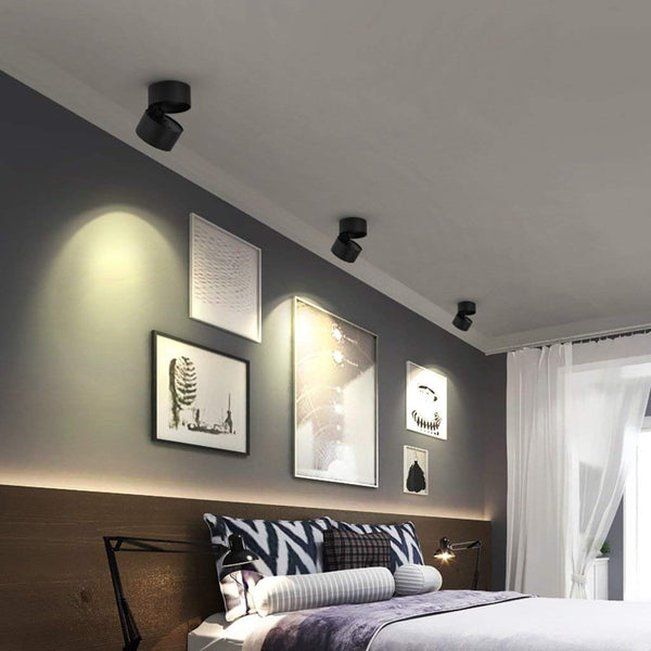Modern LED Ceiling Spotlight Metal for Bedroom, Adjustable Angle