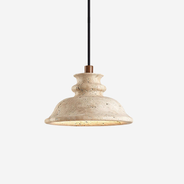 Sererena Pendant Lamp Sculpted Travertine Shade