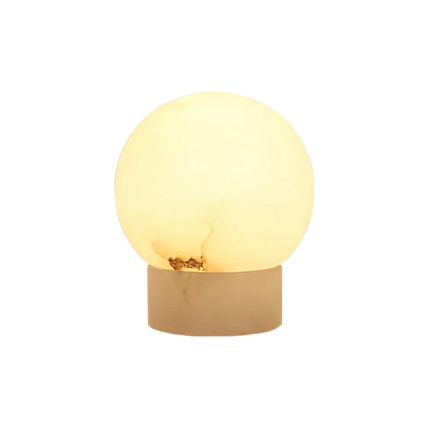 Alabaster Ball Round Table Lamp